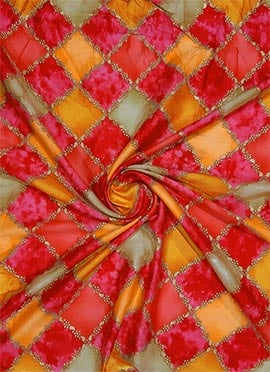 Multi Colour Cotton Printed Fabric