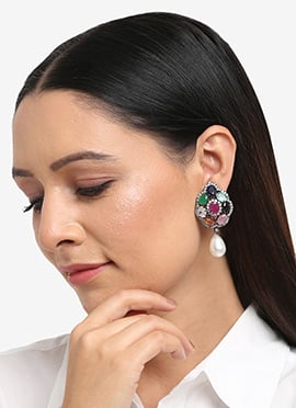 Multi Kundan Stone Drops