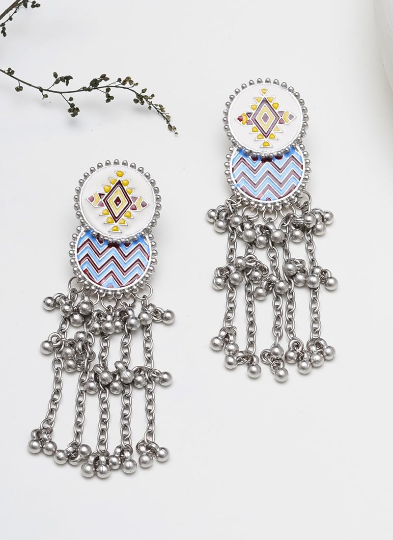 Multicolor Danglers Festive Wear