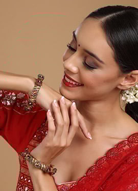 Multicolor Gold Plated Beads Hand Classy Rajwada Kada