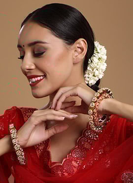 Multicolor Gold Plated Meenakari With Beads Hand Crafted Regal Kada