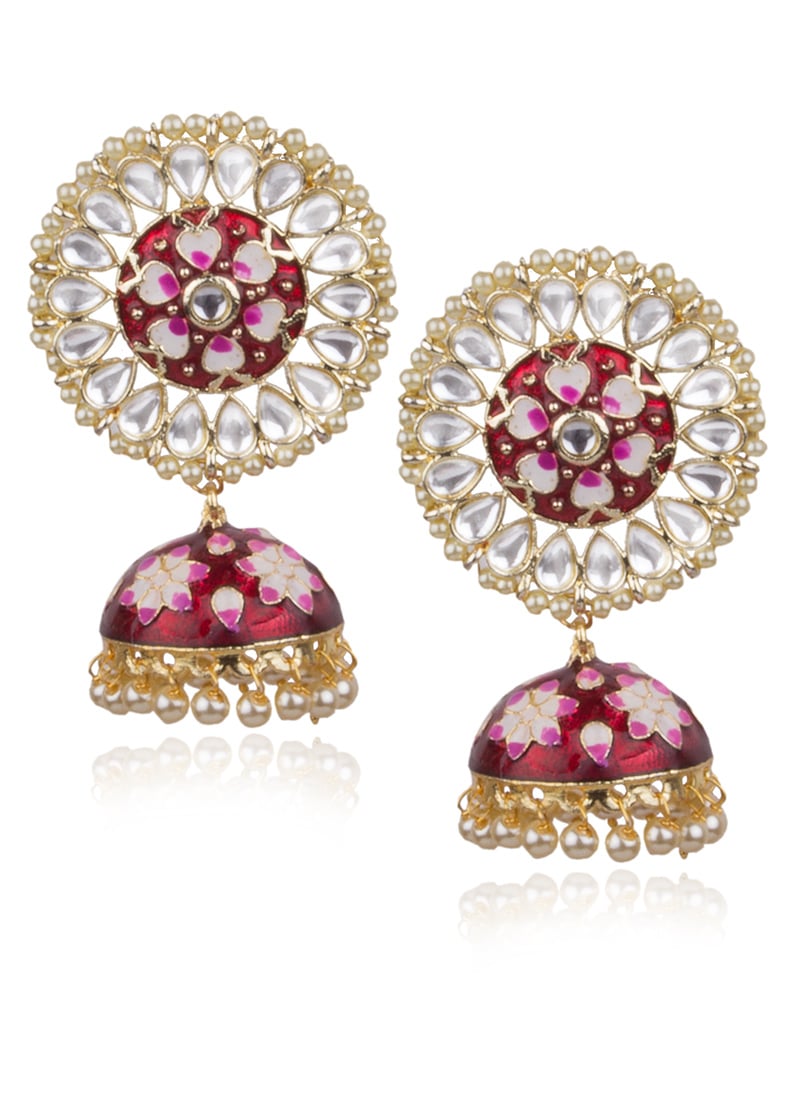 Multicolor Jhumka Earrings Festive Wear