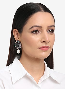 Multicolor Kundan Stone Drops