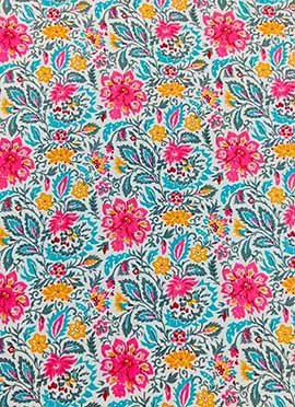 Multicolor Rayon Printed Fabric