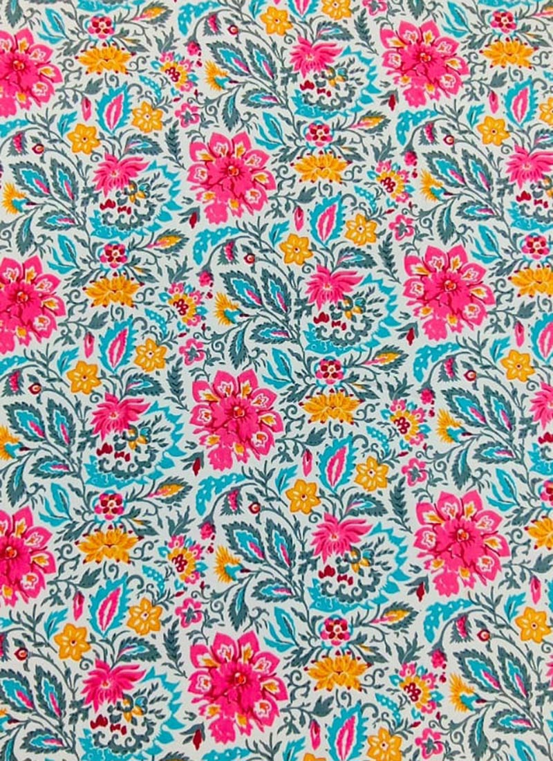 Multicolor Rayon Printed Fabric