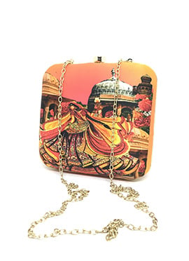 Multicolor Silk Digital Print Classy Clutch