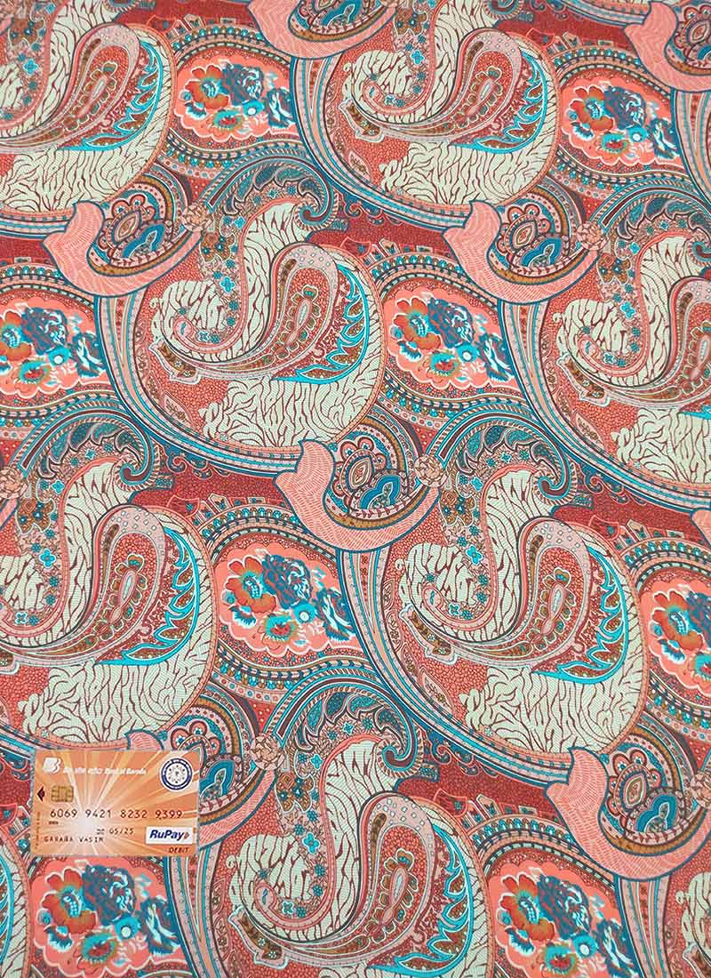 Multicolore Digital Print Pure Crepe Fabric