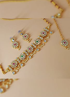 Multicolored Choker Set