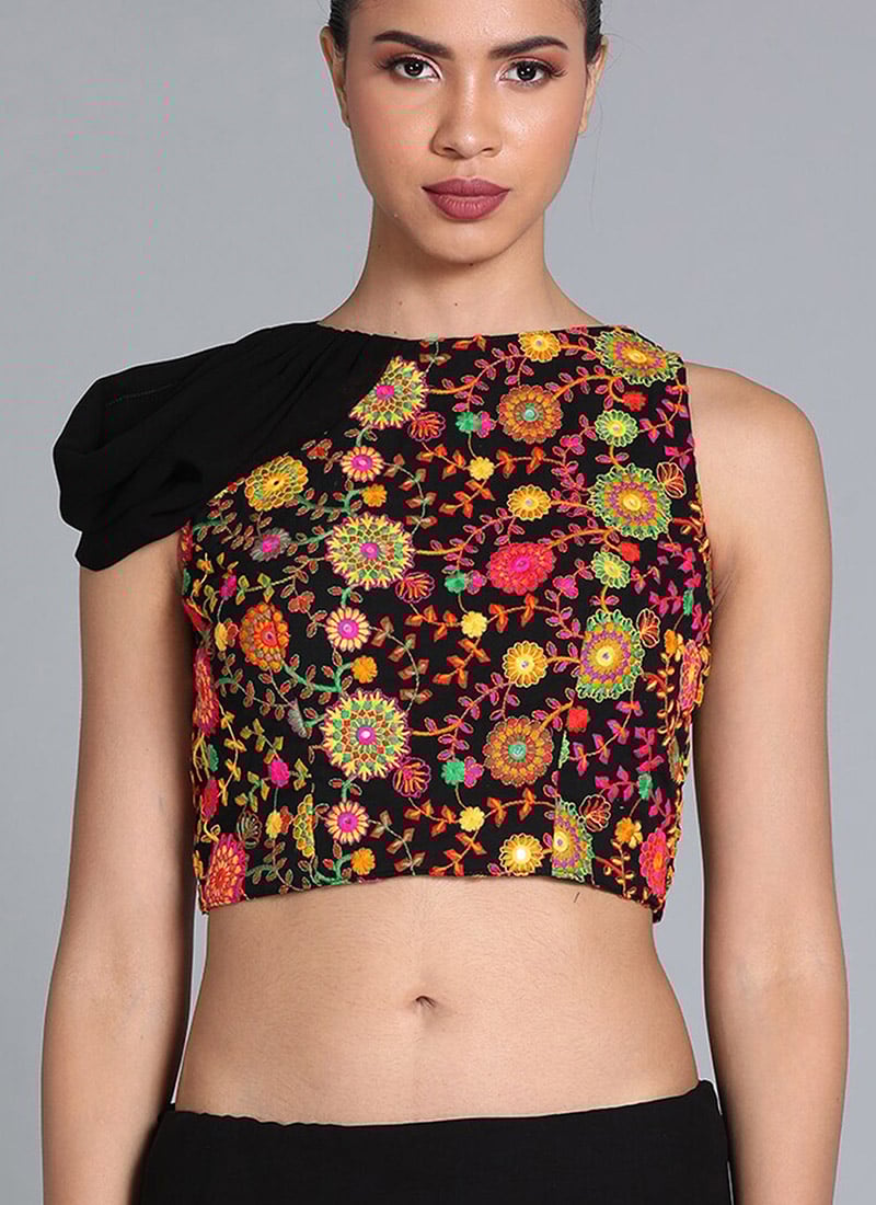 Multicolored Embroidered Blouse