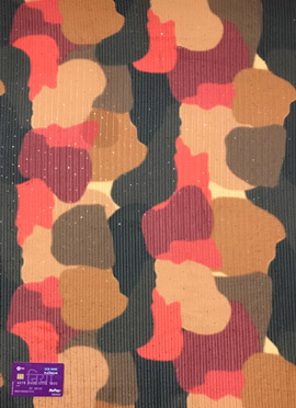 Multicolored Embroidered Georgette Fabric