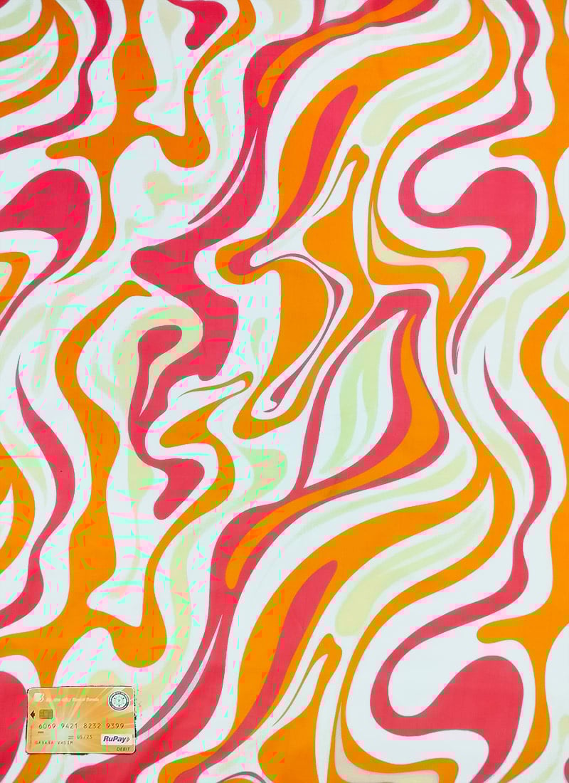 Multicolored Faux Georgette Digital Print Fabric