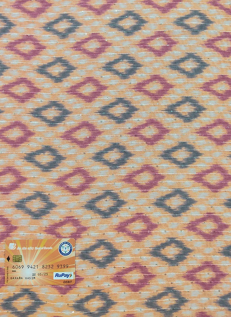 Multicolored Georgette Digital Printed Fabric