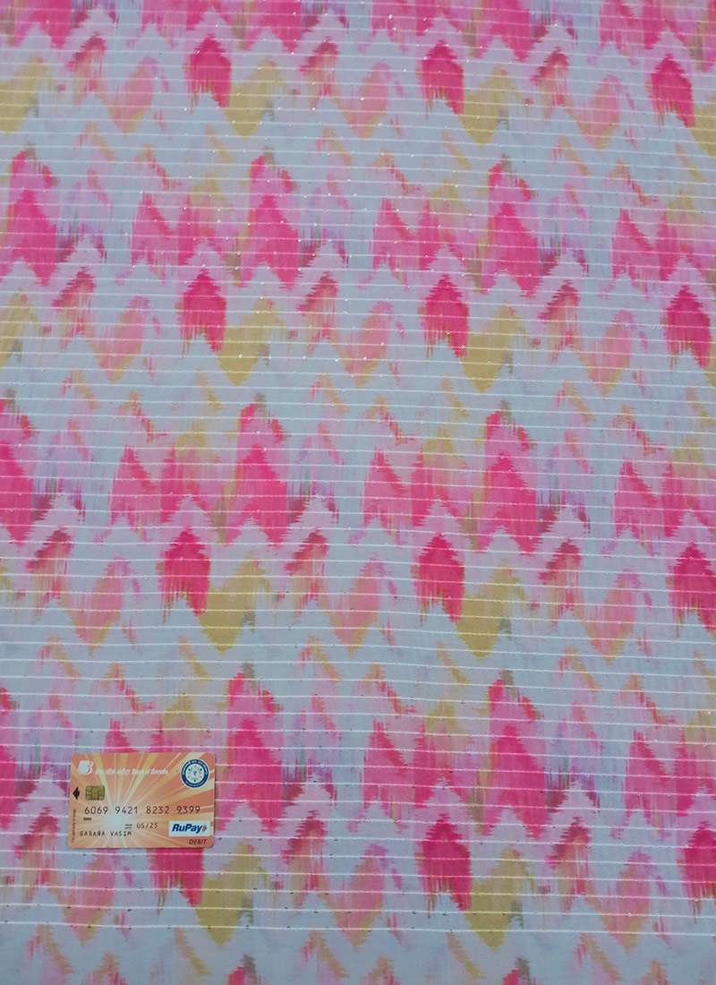 MultiColored Georgette Printed Fabric
