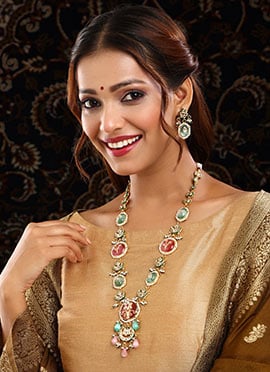 Multicolored Kundan And Beads Necklace