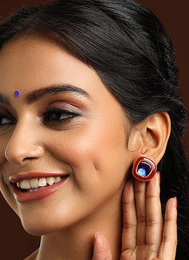 Multicolored Kundan Studs