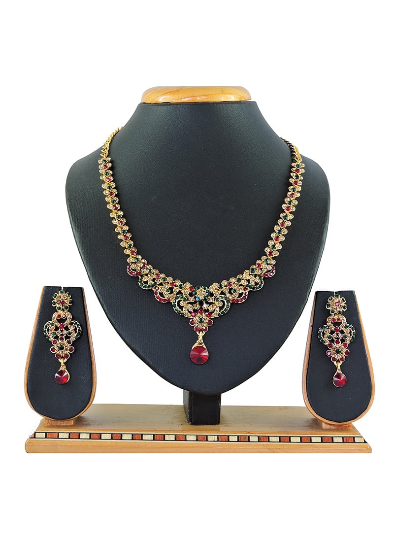 Multicolored Necklace Set Party Wear