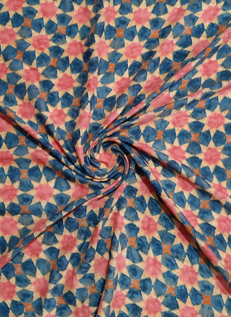 Multicolored Printed Cotton Fabric