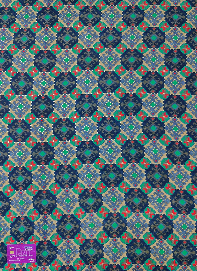 Multicolored Printed Viscose Fabric