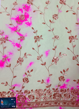 Multicolored Viscose Sequins Fabric