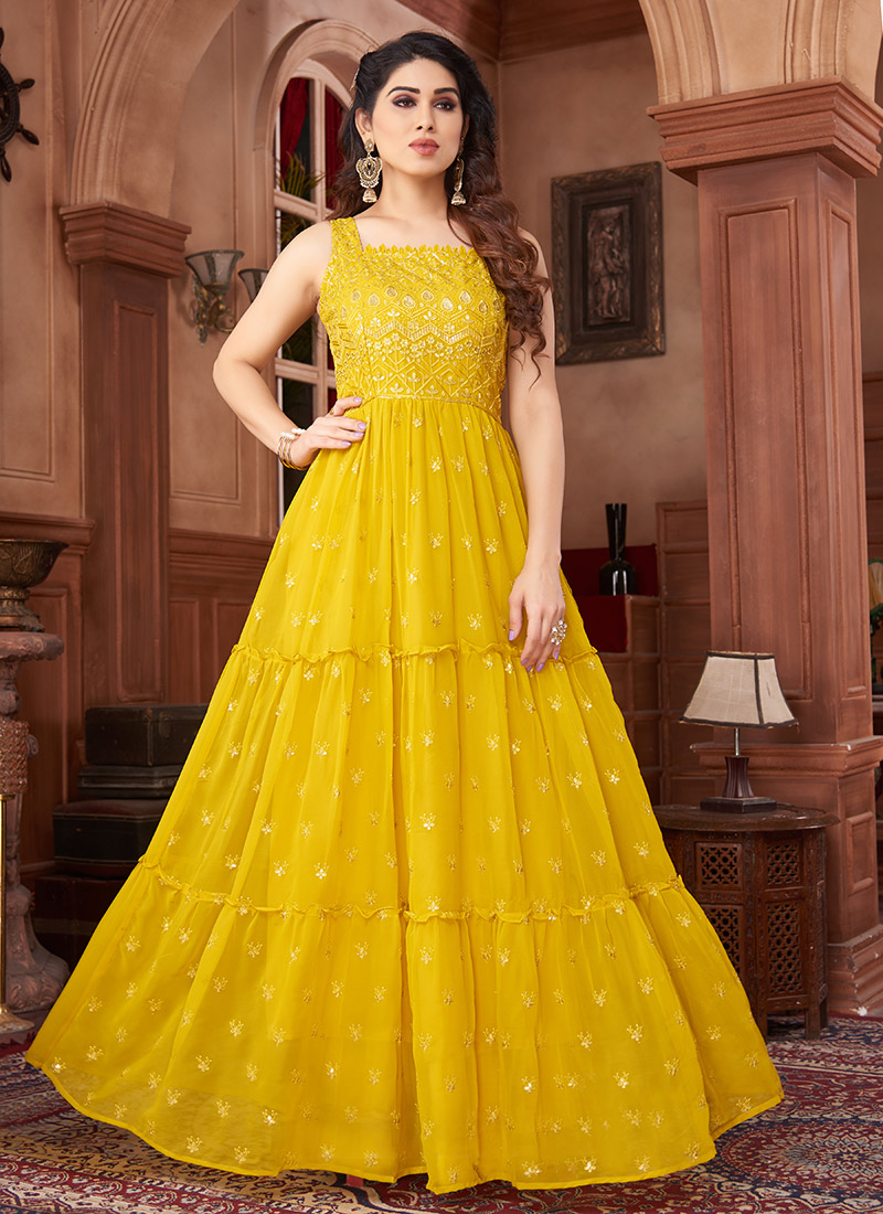 Buy Indian Ethnic Clothing Bhai Duj Mustard Indo Western