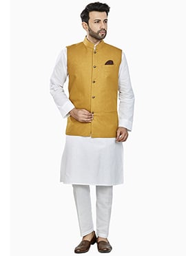 Mustard Linen Blend Bandi Set