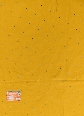 Mustard Organza Stones Fabric