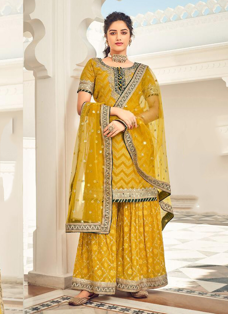 Sequins Sharara Suit Party Wear 