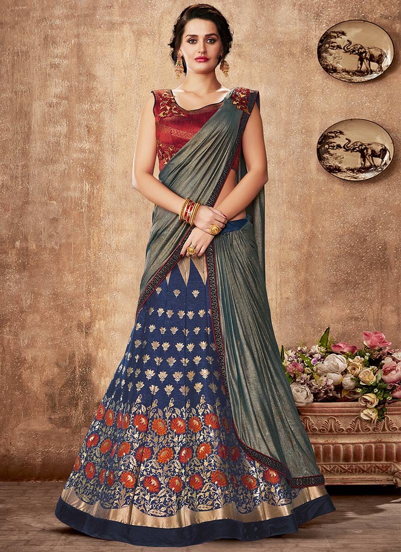 lehenga saree simple