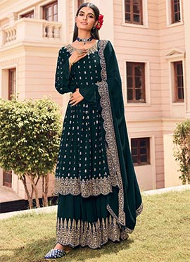 Buy Latest Blue Sharara Suit Online 