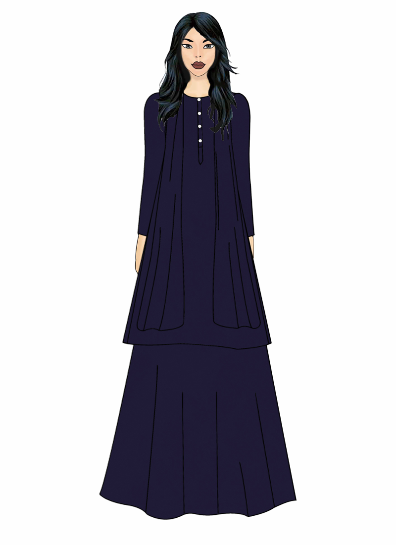 Navy Blue Georgette Lehenga Choli Leisure Wear