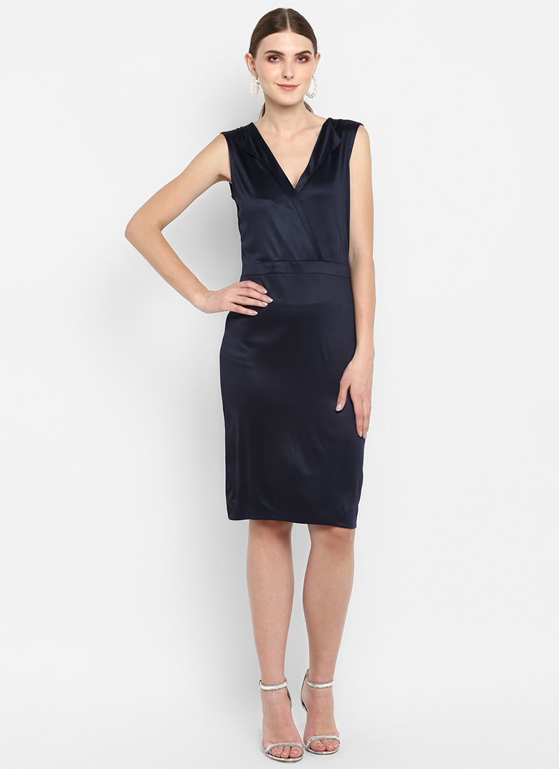 polyester wrap dress