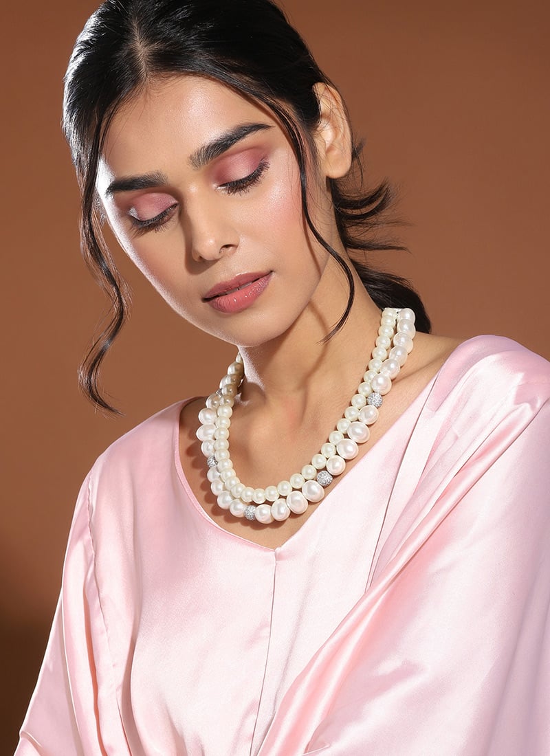 Necklace Of White Moti Elegance Wedding Wear