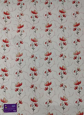 Peach Chanderi Modal Satin Fabric