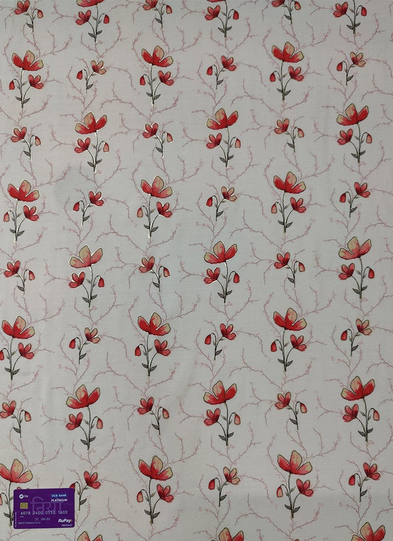 Peach Chanderi Modal Satin Fabric