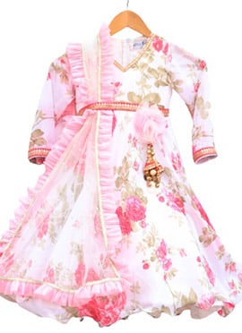 Off White Georgette Anarkali