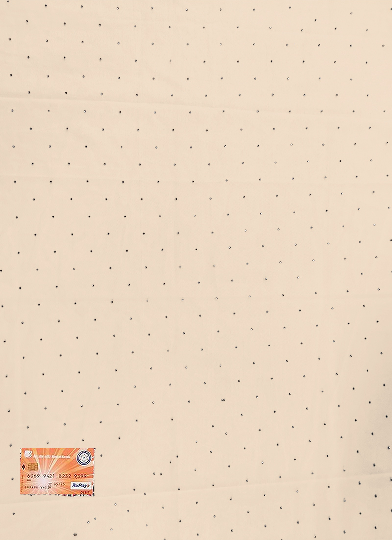 Off White Net Stones Fabric