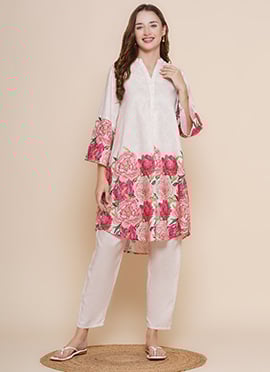 Opulent Blended Cotton Printed Indowestern Co ord Sets