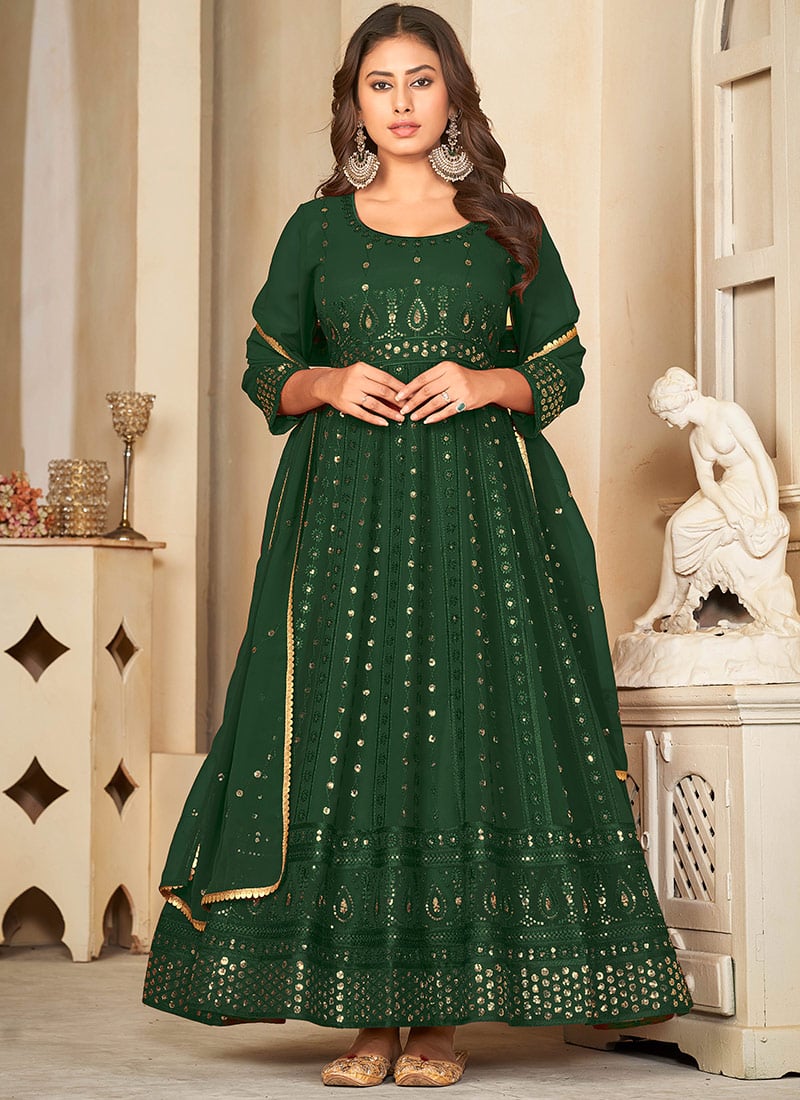 Opulent Georgette Embroidered Anarkali Suit Party Wear
