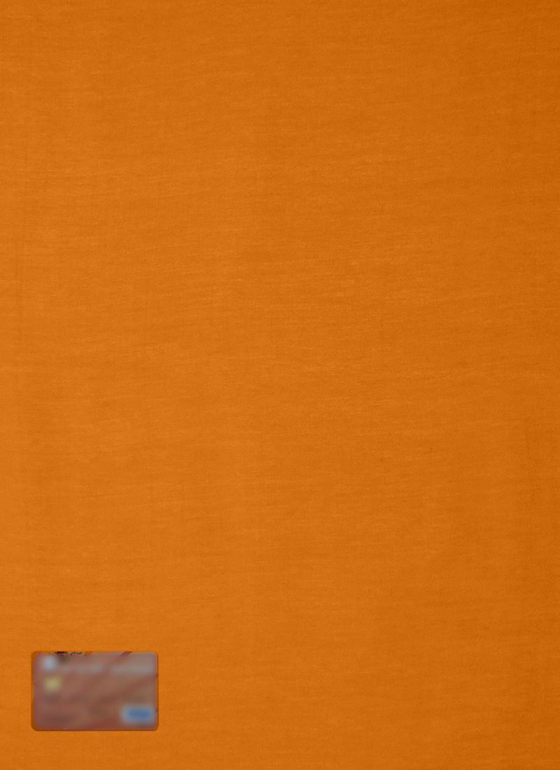 Orange Art Silk Painted Fabric
