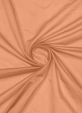 Orange Cotton Plain Fabric