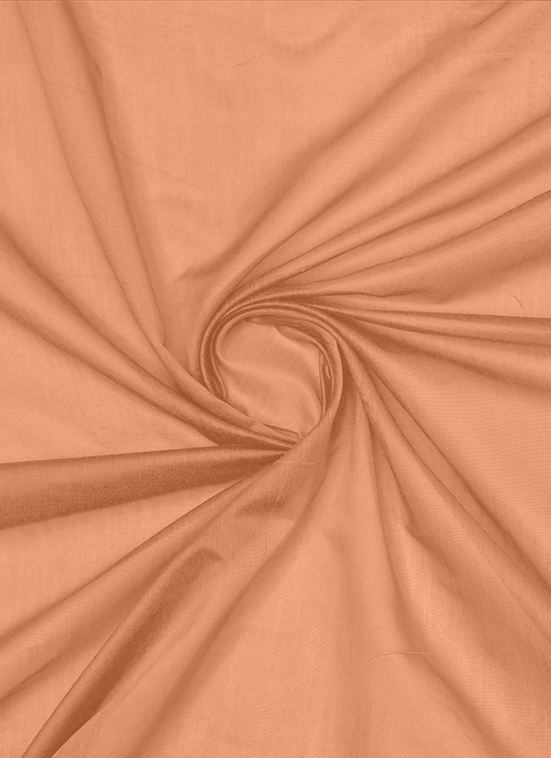 Orange Cotton Plain Fabric