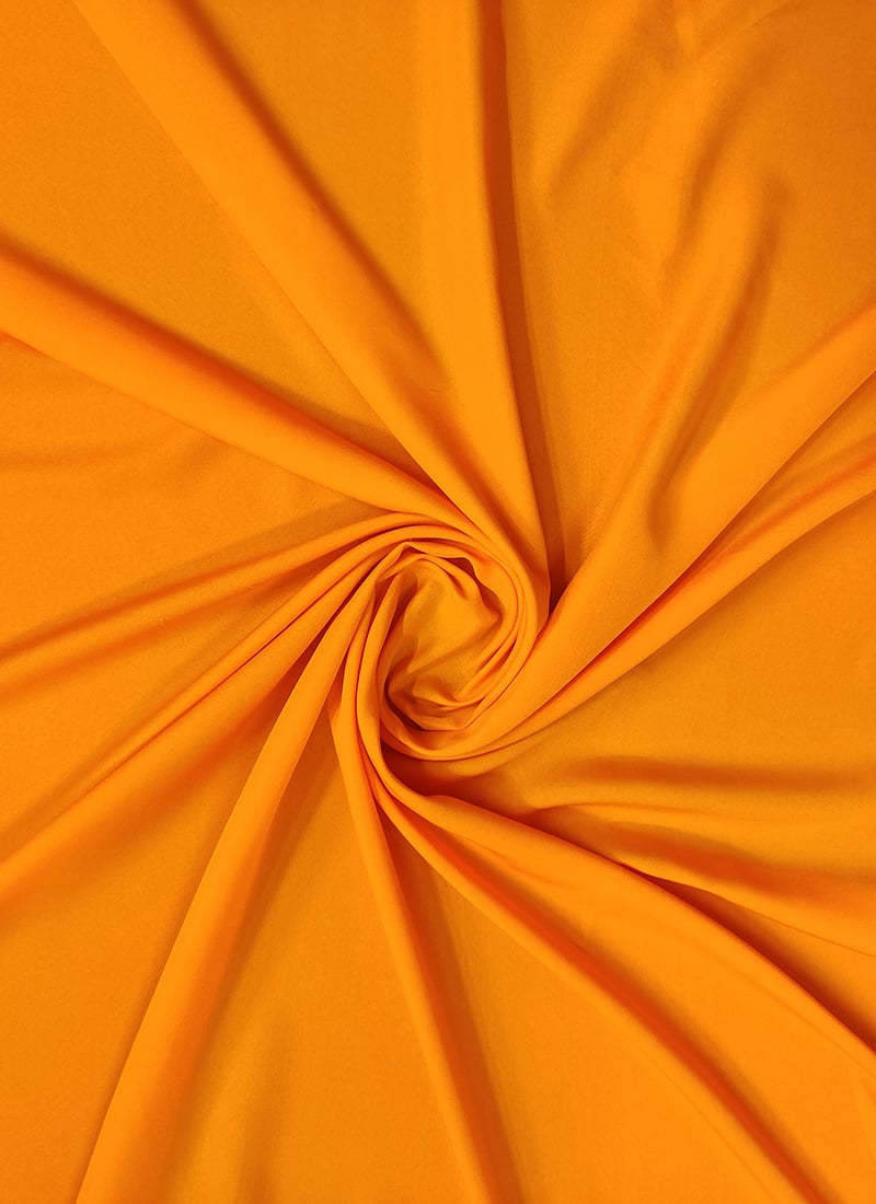 Orange Crepe Fabric