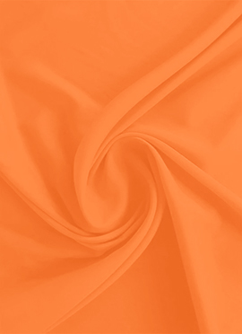 Orange Crepe Plain Fabric