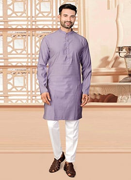 Pastel Lilac Rayon Kurta Pyjama