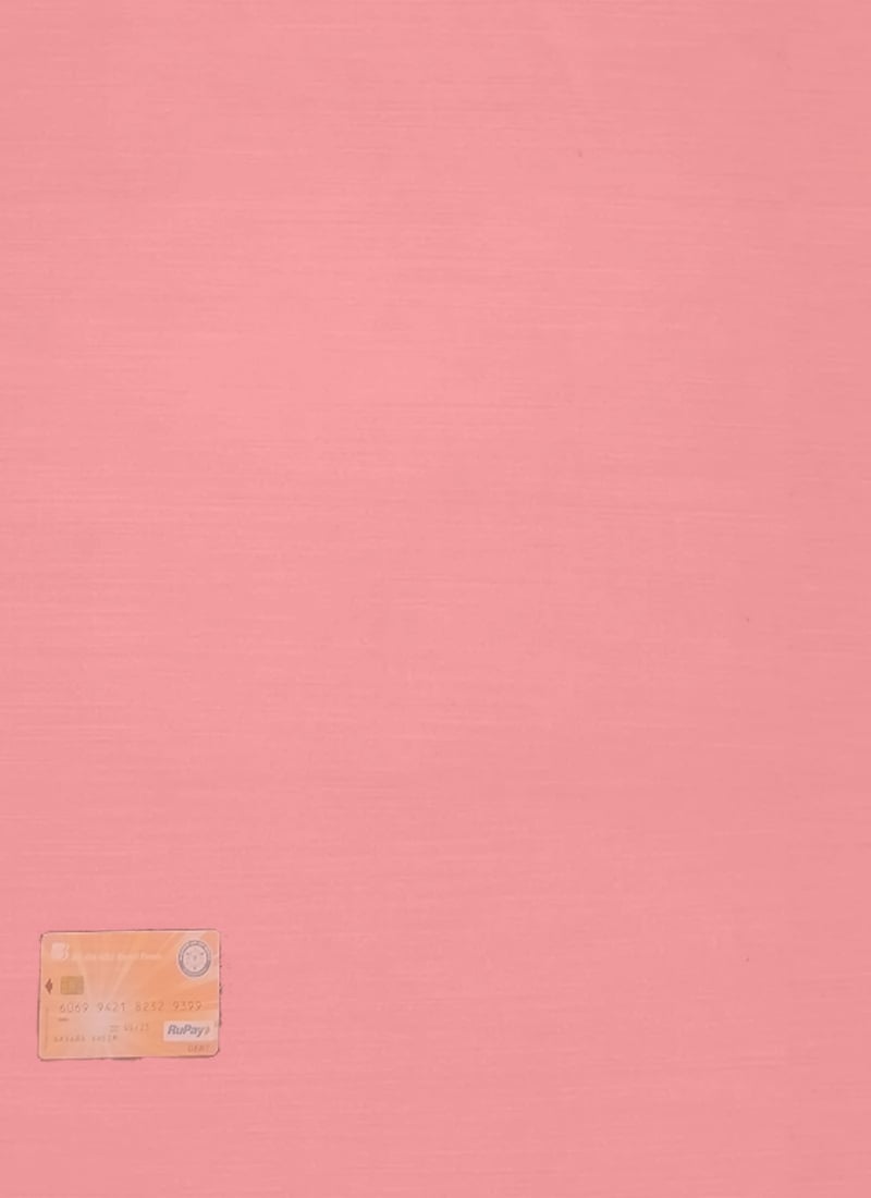Peach Art silk Fabric