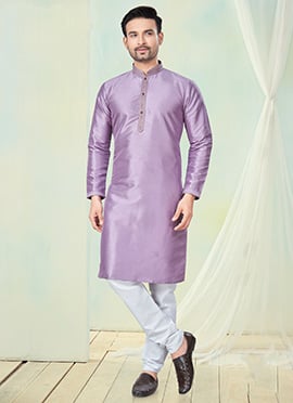 Peach Silk Kurta Pyjama