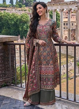 Pink Aarii Gota Patti Embellished Palazzo Suit
