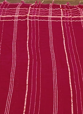Pink Art Silk Cotton Zari Dupatta