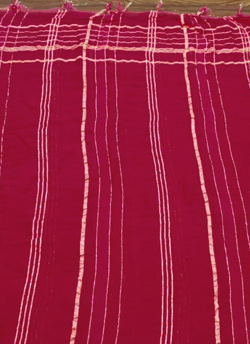 Pink Art Silk Cotton Zari Dupatta After Six Wear