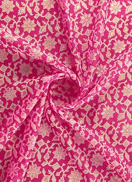 Pink Art Silk Fabric